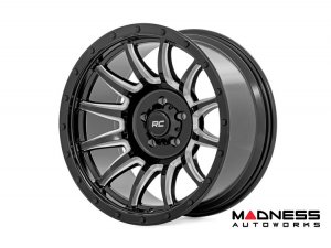 Custom Wheel 90 Series Wheel - One-Piece - Gloss Black w/ Machined Spokes| 18x9 | 6x5.5 | -12mm - Rough Country